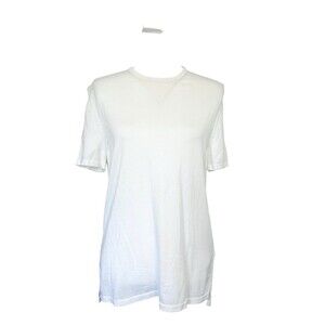 Tom Ford Silk Cotton Crewneck Knitted T-Shirt White Made in Italy EU 48 US M